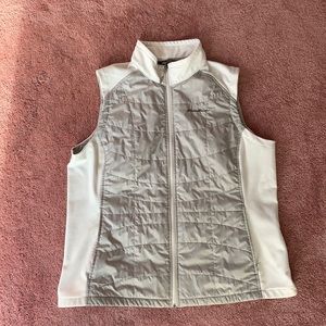 White and grey Eddie bauer vest